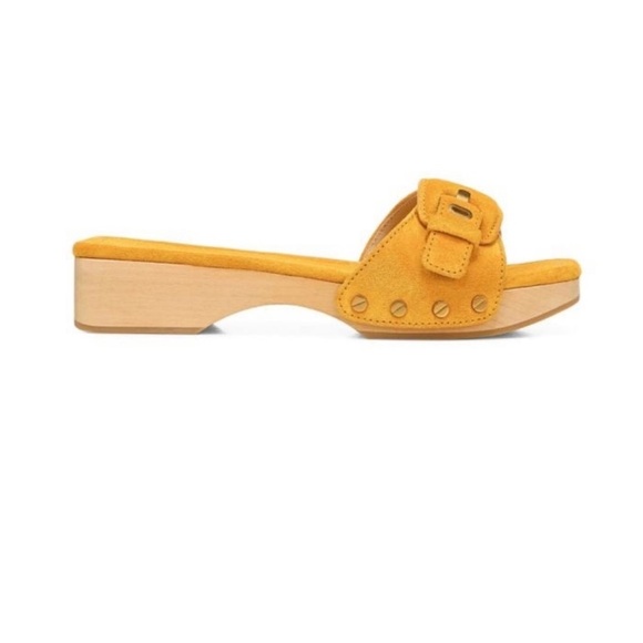 Veronica Beard saffron leather clogs NEW - Picture 1 of 6